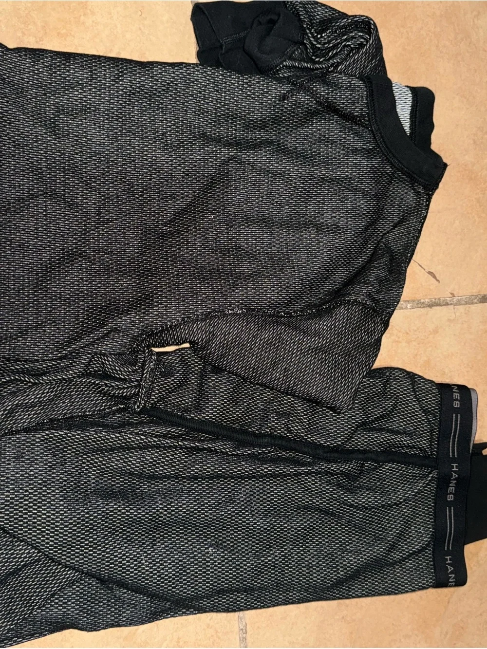 Hanes Men's Black Heather Lounge Set